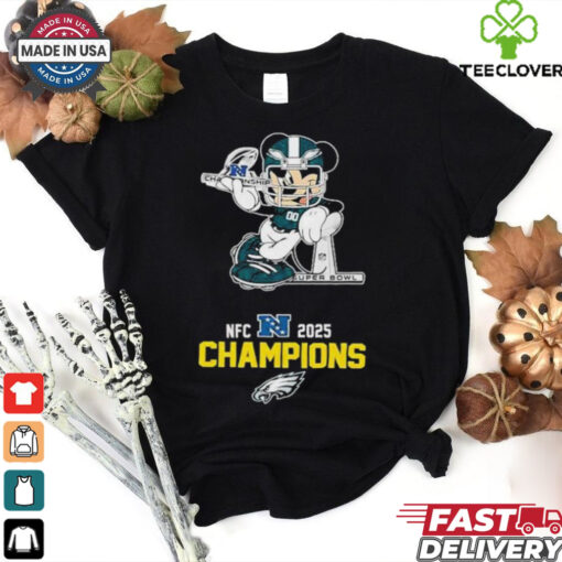 Official Mickey Mouse Philadelphia Eagles Super Bowl LIX NFC 2025 Champions NFL T shirts