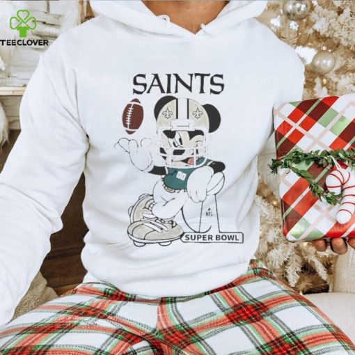 Official Mickey Mouse Player New Orleans Saints Football Nfl Super Bowl Logo Shirt