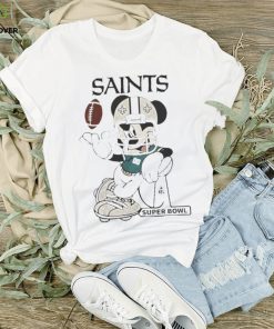 Official Mickey Mouse Player New Orleans Saints Football Nfl Super Bowl Logo Shirt