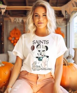 Official Mickey Mouse Player New Orleans Saints Football Nfl Super Bowl Logo Shirt