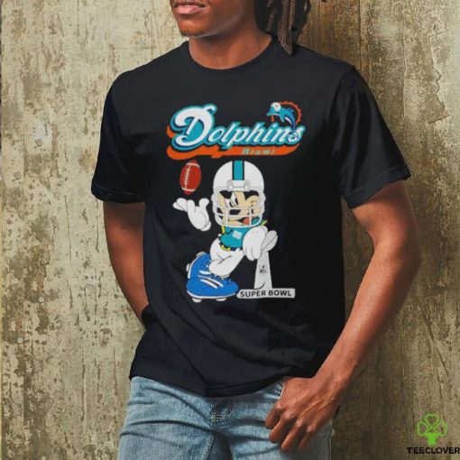 Official Mickey Mouse X Miami Dolphins Disney Inspired Super Bowl Football T Shirt
