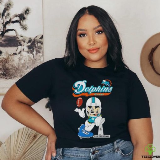 Official Mickey Mouse X Miami Dolphins Disney Inspired Super Bowl Football T Shirt