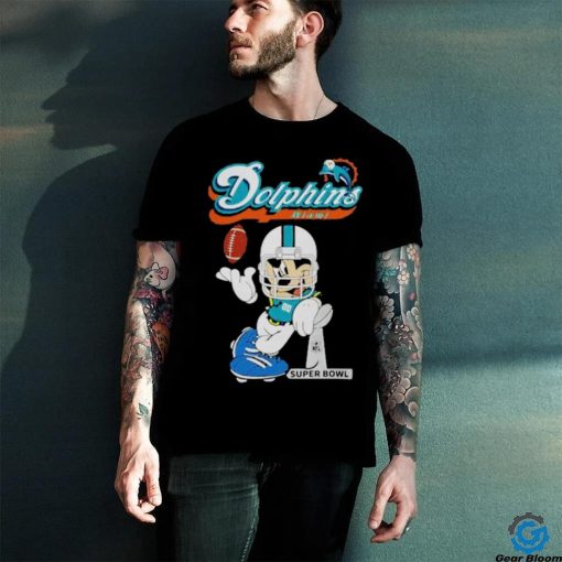 Official Mickey Mouse X Miami Dolphins Disney Inspired Super Bowl Football T Shirt