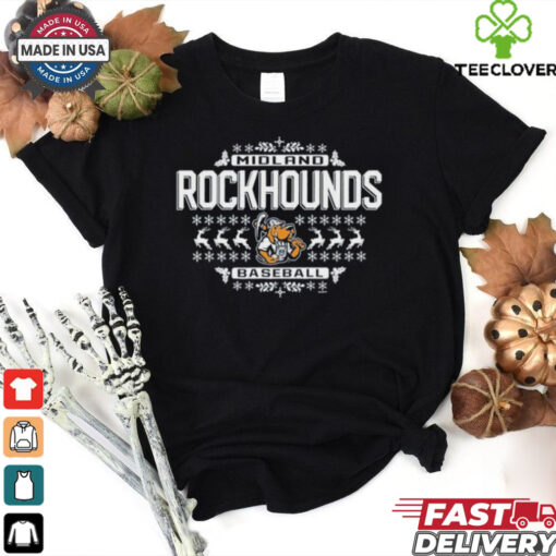 Official Midland RockHounds Baseball Holiday Yuletide Ugly Christmas Shirt