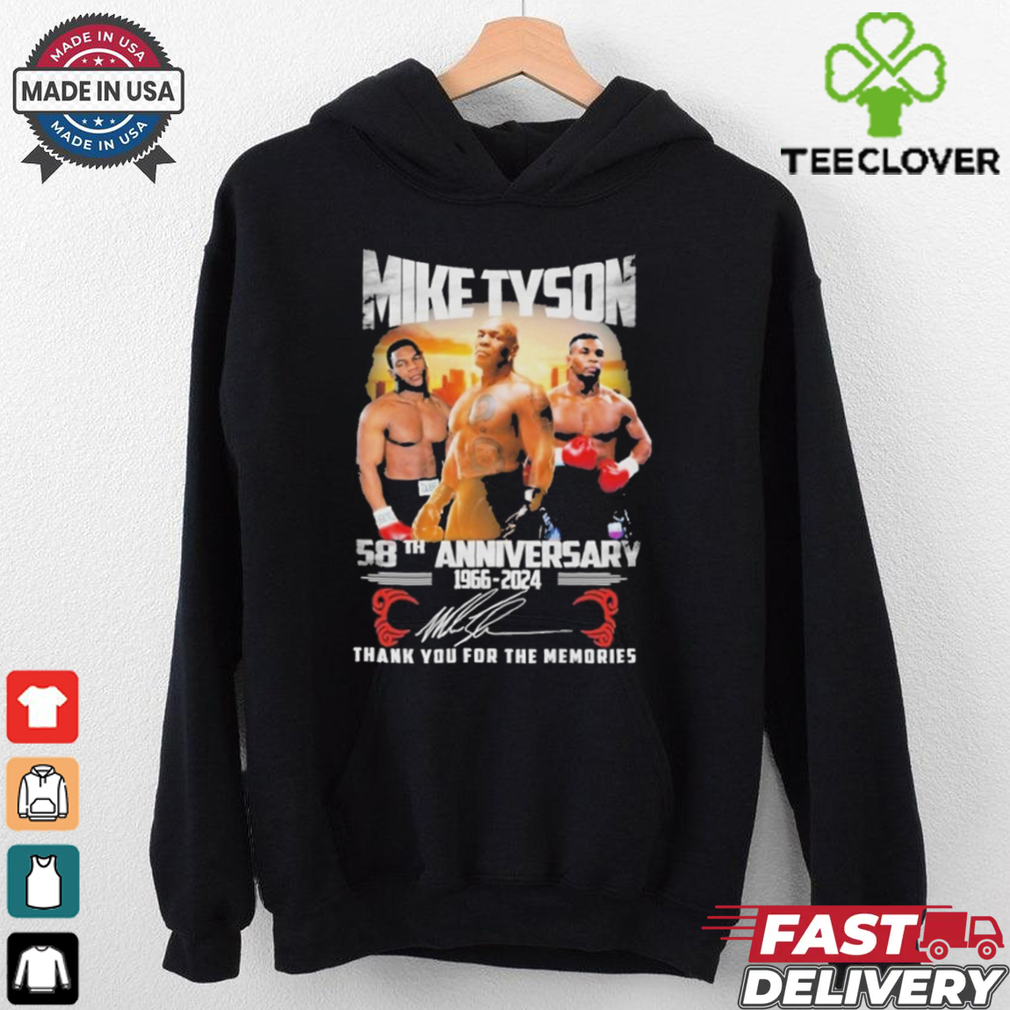 Official Mike Tyson 58th Anniversary 1966 2024 Thank You For The Memories Shirt Official Mike Tyson 58th Anniversary 1966 2024 Thank You For The Memories Shirt