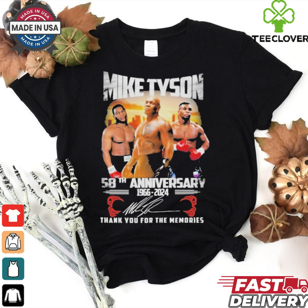 Official Mike Tyson 58th Anniversary 1966 2024 Thank You For The Memories Shirt Official Mike Tyson 58th Anniversary 1966 2024 Thank You For The Memories Shirt