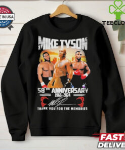 Official Mike Tyson 58th Anniversary 1966 2024 Thank You For The Memories Shirt