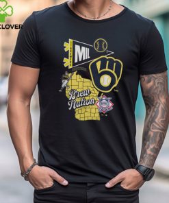 Official Milwaukee Brewers Profile Split Zone T Shirt