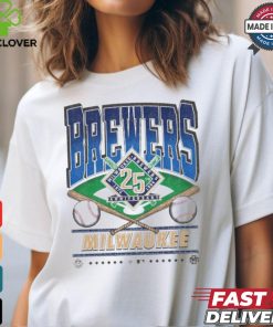 Official Milwaukee Brewers White Straight Shot 47 Franklin Fashion Shirt