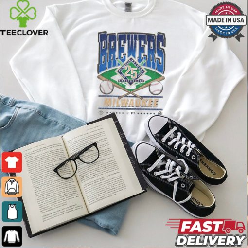 Official Milwaukee Brewers White Straight Shot 47 Franklin Fashion Shirt