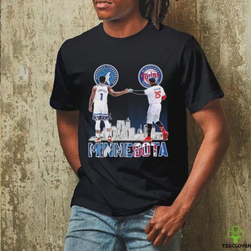 Official Minnesota Sports Teams Anthony Edwards And Byron Buxton Signatures Shirt