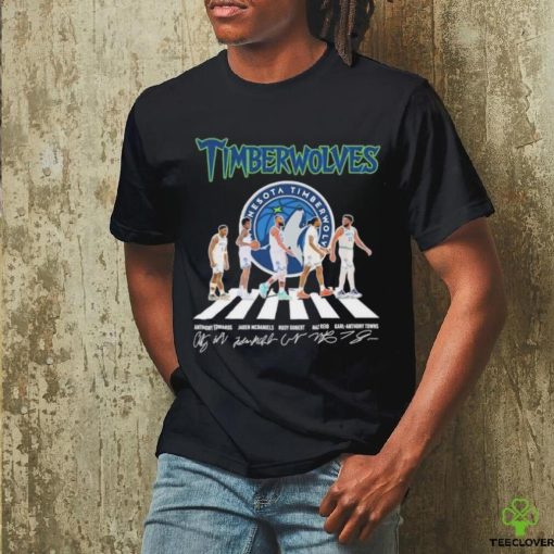 Official Minnesota Timberwolves Abbey Road Edwards Mcdaniels Gobert Reid And Anthony Towns Signatures Shirt