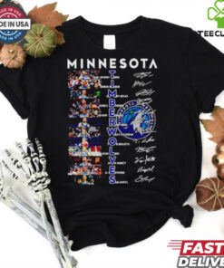 Official Minnesota Timberwolves Karl-Anthony Towns, Andrew Wiggins, Jimmy Butler Signatures Shirt featuring a standout design that showcases the signatures of these star players. Show your pride for the Timberwolves and their legendary trio with this unique, signature-inspired apparel.