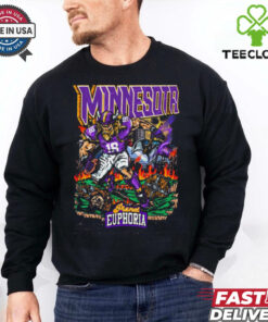 Official Minnesota Vikings Football NFL Planet Euphoria Art Mascot t shirt