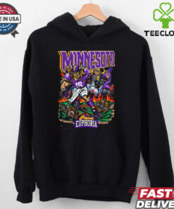 Official Minnesota Vikings Football NFL Planet Euphoria Art Mascot t shirt