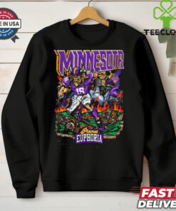 Official Minnesota Vikings Football NFL Planet Euphoria Art Mascot t shirt