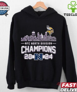 Official Minnesota Vikings NFC North Division Champions 2024 Skyline Names Shirt