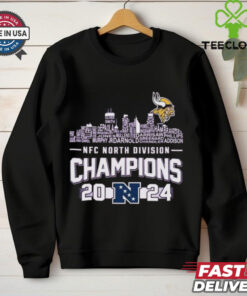 Official Minnesota Vikings NFC North Division Champions 2024 Skyline Names Shirt