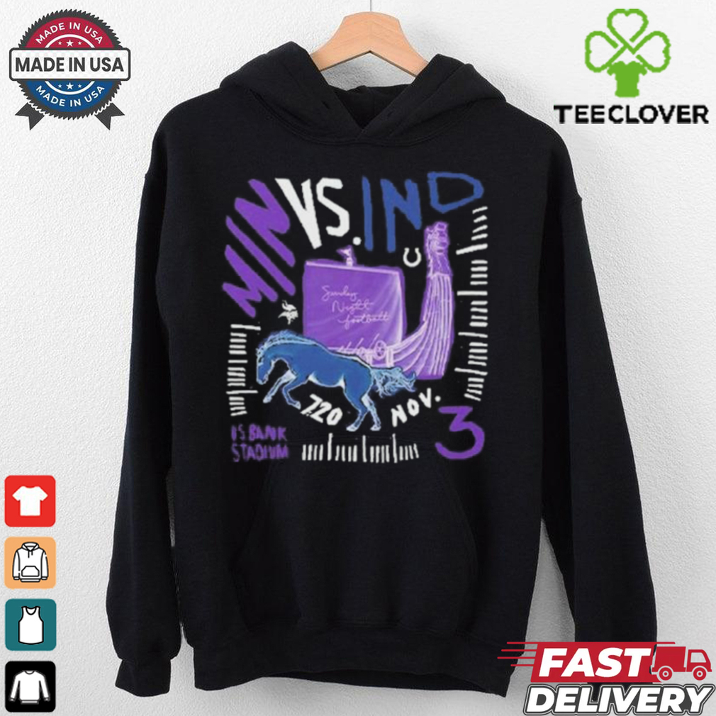 Official Minnesota Vikings Vs Indianapolis Colts Nov 3 2024 US Bank Stadium Matchup Shirt Official Minnesota Vikings Vs Indianapolis Colts Nov 3 2024 US Bank Stadium Matchup Shirt