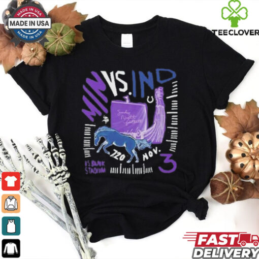 Official Minnesota Vikings Vs Indianapolis Colts Nov 3 2024 US Bank Stadium Matchup Shirt