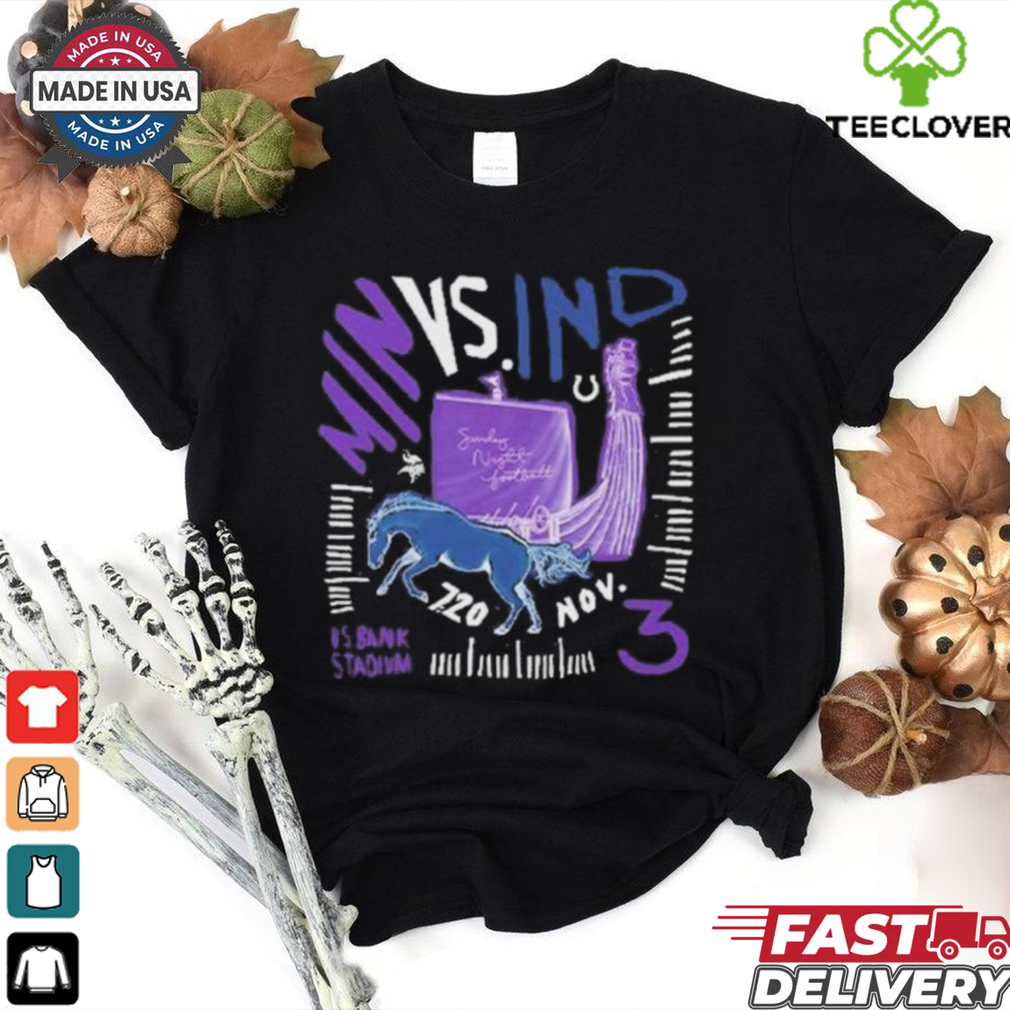 Official Minnesota Vikings Vs Indianapolis Colts Nov 3 2024 US Bank Stadium Matchup Shirt Official Minnesota Vikings Vs Indianapolis Colts Nov 3 2024 US Bank Stadium Matchup Shirt