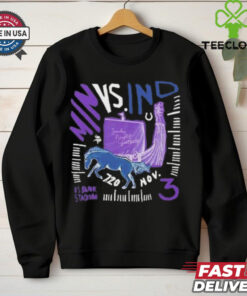 Official Minnesota Vikings Vs Indianapolis Colts Nov 3 2024 US Bank Stadium Matchup Shirt