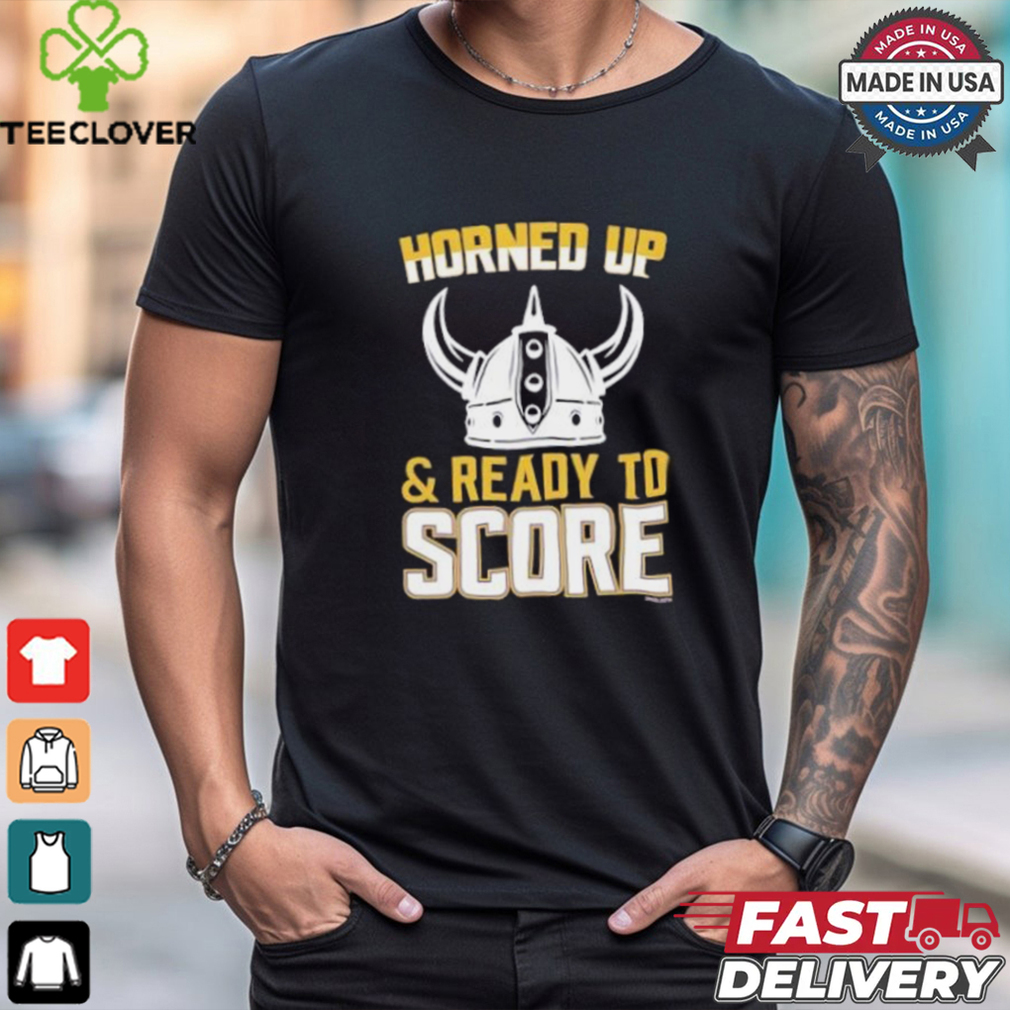 Official Minnesota Vikings horned up and ready to score shirt