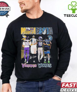 Official Minnesota Vikings x Minnesota Timberwolves Signature T Shirt