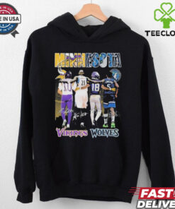 Official Minnesota Vikings x Minnesota Timberwolves Signature T Shirt