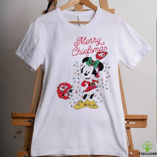 Official Minnie Mouse Kansas City Football Merry Christmas Helmet Christmas Lights T Shirt