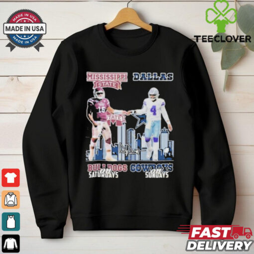 Official Mississippi State Bulldogs x Dallas Cowboys Signature Unisex T shirts