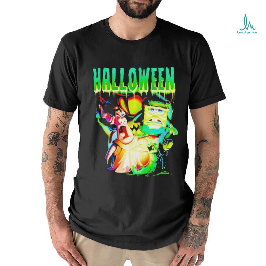 Official Monster Group Halloween Spongebob Shirt Official Monster Group Halloween Spongebob Shirt