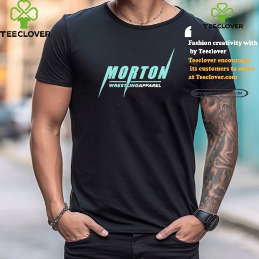 Official Morton wrestling apparel tiffany blue T shirt
