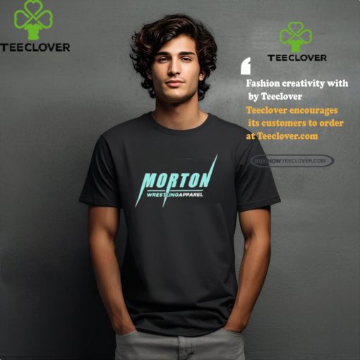Official Morton wrestling apparel tiffany blue T shirt