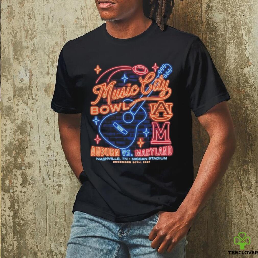 Official Music City Bowl Auburn Vs Maryland On Nashville TN Nissan Stadium December 30th 2023 T Shirt