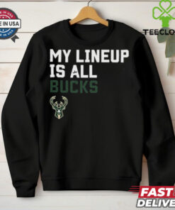 Official My Lineup Is Milwaukee Bucks NBA t shirt