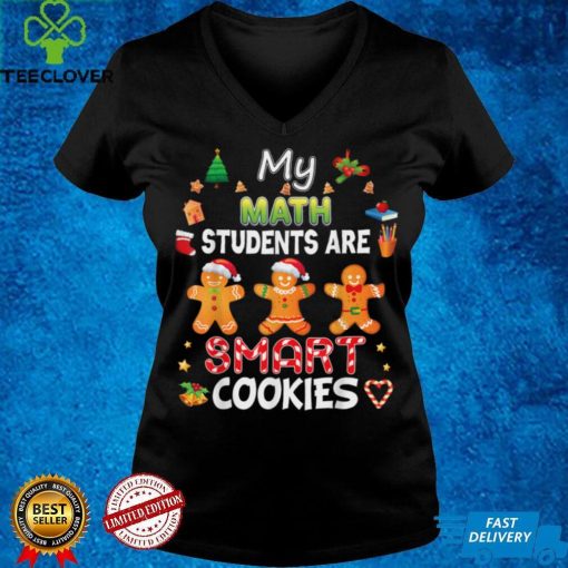 Official My Math Students Are Smart Cookies Teacher Christmas Merry Sweater Shirt