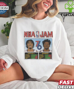 Official NBA Jam 76ers City Maxey And Embiid Shirt