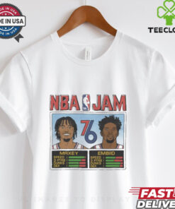 Official NBA Jam 76ers City Maxey And Embiid Shirt