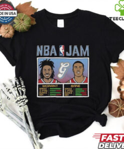 Official NBA Jam Desmond Bane and Ja Morant Memphis Basketball 2024 25 City Edition shirt