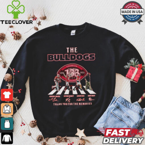 Official NCAA Georgia Bulldogs 133rd 1892 2025 Thank You For The Memories Walking Signatures Shirt