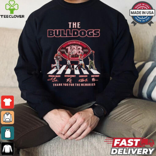 Official NCAA Georgia Bulldogs 133rd 1892 2025 Thank You For The Memories Walking Signatures Shirt