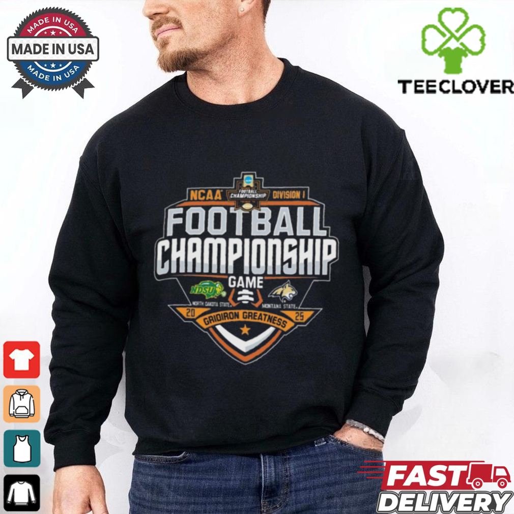 Official NDSU Bison Vs MSU Bobcats FCS Football Championship Game NCAA Division I 2025 Gridiron Greatness t shirt Official NDSU Bison Vs MSU Bobcats FCS Football Championship Game NCAA Division I 2025 Gridiron Greatness t shirt