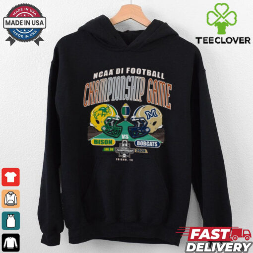Official NDSU Bison Vs MSU Bobcats NCAA DI FCS Football Championship Game Jan 06 2025 Helmet t shirt