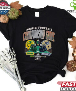 Official NDSU Bison Vs MSU Bobcats NCAA DI FCS Football Championship Game Jan 06 2025 Helmet t shirt