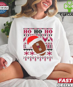 Official NFL Arizona Cardinal Football Santa Claus Ho Ho Ho Christmas 2024 Shirt