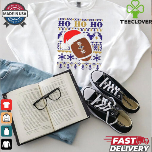 Official NFL Baltimore Ravens Football Santa Claus Ho Ho Ho Christmas 2024 Shirt