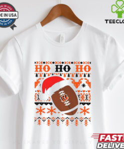 Official NFL Cincinnati Bengals Football Santa Claus Ho Ho Ho Christmas 2024 Shirt