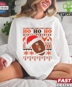 Official NFL Cleveland Browns Football Santa Claus Ho Ho Ho Christmas 2024 Shirt
