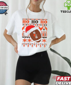 Official NFL Cleveland Browns Football Santa Claus Ho Ho Ho Christmas 2024 Shirt